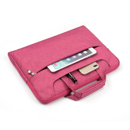 Portable One Shoulder Handheld Zipper Laptop Bag, For 15.4 inch and Below Macbook, Samsung, Lenovo, Sony, DELL Alienware, CHUWI, ASUS, HP (Magenta) - 15 inch by PMC Jewellery | Online Shopping South Africa | PMC Jewellery | Buy Now Pay Later Mobicred