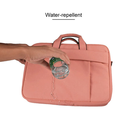 DJ03 Waterproof Anti-scratch Anti-theft One-shoulder Handbag for 15.6 inch Laptops, with Suitcase Belt(Pink) - 15.6 - 17 inch by PMC Jewellery | Online Shopping South Africa | PMC Jewellery | Buy Now Pay Later Mobicred