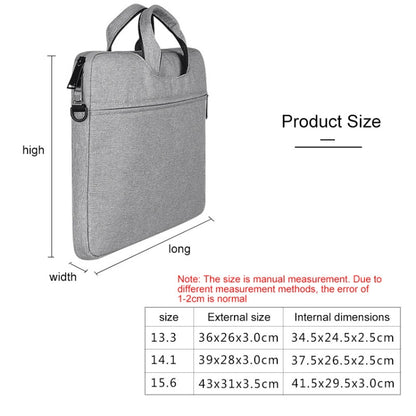 ST01S Waterproof Oxford Cloth Hidden Portable Strap One-shoulder Handbag for 14.1 inch Laptops(Light Grey) - 14.1 inch by PMC Jewellery | Online Shopping South Africa | PMC Jewellery | Buy Now Pay Later Mobicred