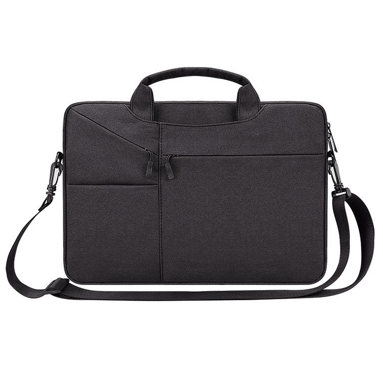 ST02S Waterproof Tear Resistance Hidden Portable Strap One-shoulder Handbag for 14.1 inch Laptops, with Suitcase Belt(Black) - 14.1 inch by PMC Jewellery | Online Shopping South Africa | PMC Jewellery | Buy Now Pay Later Mobicred