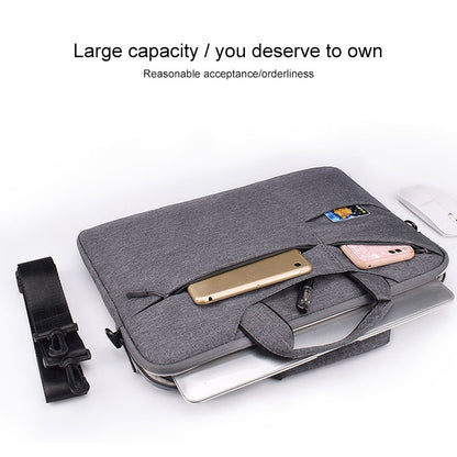 ST02S Waterproof Tear Resistance Hidden Portable Strap One-shoulder Handbag for 14.1 inch Laptops, with Suitcase Belt(Dark Gray) - 14.1 inch by PMC Jewellery | Online Shopping South Africa | PMC Jewellery | Buy Now Pay Later Mobicred