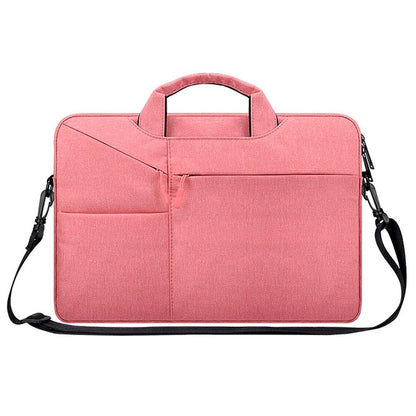 ST02S Waterproof Tear Resistance Hidden Portable Strap One-shoulder Handbag for 15.6 inch Laptops, with Suitcase Belt(Pink) - 15.6 - 17 inch by PMC Jewellery | Online Shopping South Africa | PMC Jewellery | Buy Now Pay Later Mobicred