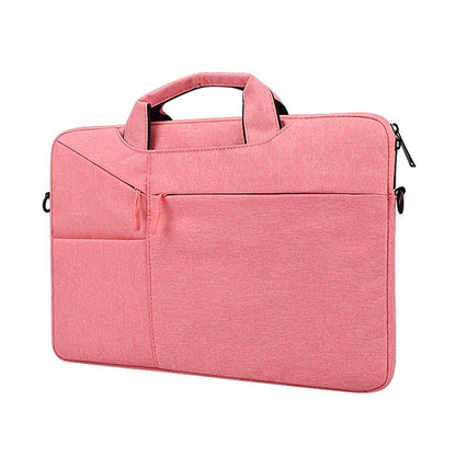 ST02S Waterproof Tear Resistance Hidden Portable Strap One-shoulder Handbag for 15.6 inch Laptops, with Suitcase Belt(Pink) - 15.6 - 17 inch by PMC Jewellery | Online Shopping South Africa | PMC Jewellery | Buy Now Pay Later Mobicred