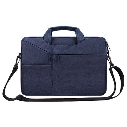 ST02S Waterproof Tear Resistance Hidden Portable Strap One-shoulder Handbag for 15.6 inch Laptops, with Suitcase Belt(Navy Blue) - 15.6 - 17 inch by PMC Jewellery | Online Shopping South Africa | PMC Jewellery | Buy Now Pay Later Mobicred