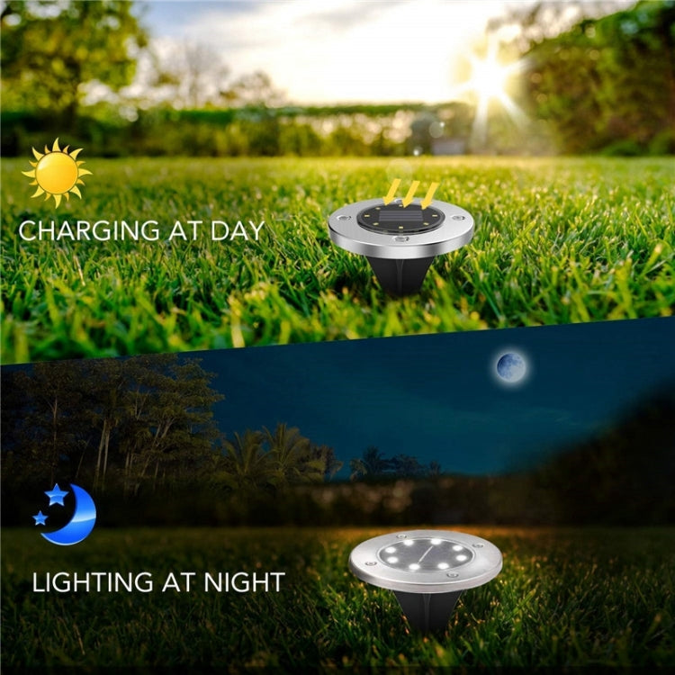 2 PCS 10 LEDs Solar Powered Buried Light Under Ground Lamp IP65 Waterproof Outdoor Garden Street Light (White Light) - Buried Lights by PMC Jewellery | Online Shopping South Africa | PMC Jewellery