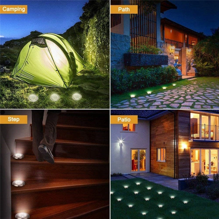 2 PCS 10 LEDs Solar Powered Buried Light Under Ground Lamp IP65 Waterproof Outdoor Garden Street Light (White Light) - Buried Lights by PMC Jewellery | Online Shopping South Africa | PMC Jewellery