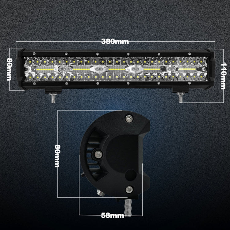 15 inch 75W 7500LM 6000K LED Strip Working Refit Off-road Vehicle Lamp Roof Strip Light - Work Lights by PMC Jewellery | Online Shopping South Africa | PMC Jewellery | Buy Now Pay Later Mobicred