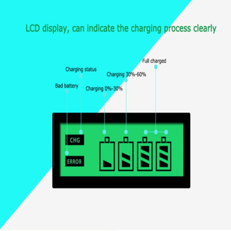 AC 100-240V 4 Slot Battery Charger for AA & AAA Battery, with LCD Display, EU Plug - Charger & Converter by PMC Jewellery | Online Shopping South Africa | PMC Jewellery | Buy Now Pay Later Mobicred