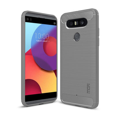 MOFI Brushed Texture Carbon Fiber TPU Case for LG Q8(Grey) - LG by MOFI | Online Shopping South Africa | PMC Jewellery | Buy Now Pay Later Mobicred