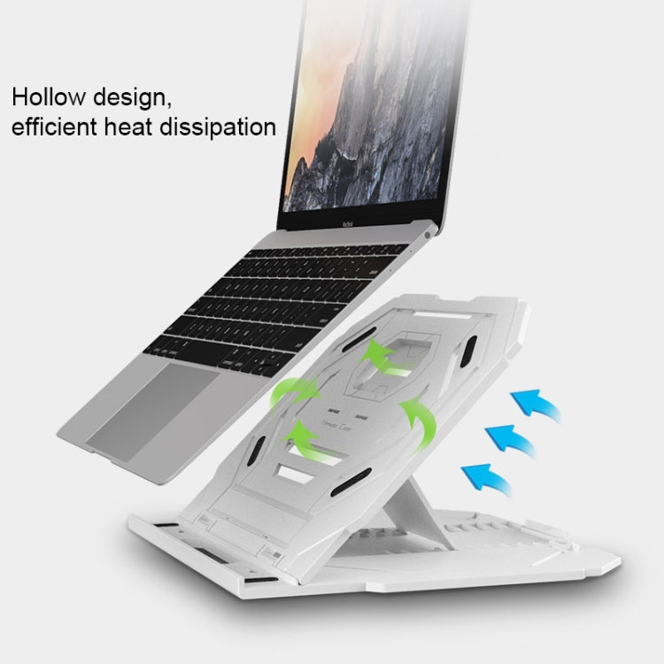 T3 Multi-function Hollow Design Cooling Bracket with 10-Level Adjustable Angle for Notebook,  MacBook, iPad, Mobile Phones(Black) - Cooling Pads by PMC Jewellery | Online Shopping South Africa | PMC Jewellery | Buy Now Pay Later Mobicred