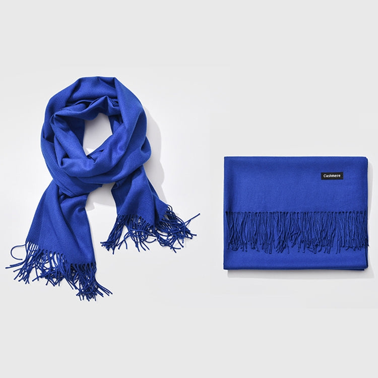 Autumn and Winter Season Classic Solid Color Imitation Cashmere Scarf, Size: 60 * 200cm(Blue) - Scarf by PMC Jewellery | Online Shopping South Africa | PMC Jewellery