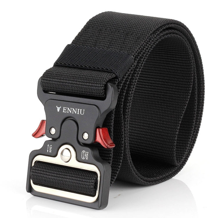 ENNIU 5cm Wide High-quality Powerful Nylon Belt Adjustable Multifunction Training Belts for Men(Black) - Belts by PMC Jewellery | Online Shopping South Africa | PMC Jewellery | Buy Now Pay Later Mobicred
