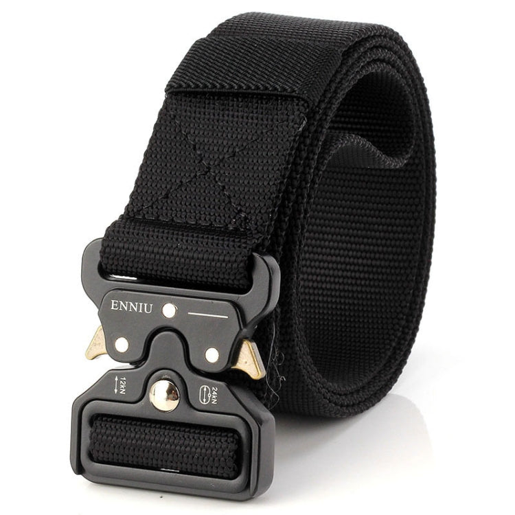 ENNIU 3.8cm Wide Snake Buckle Outdoor Casual Nylon Belt Adjustable Multifunction Training Belts (Black) - Belts by PMC Jewellery | Online Shopping South Africa | PMC Jewellery | Buy Now Pay Later Mobicred