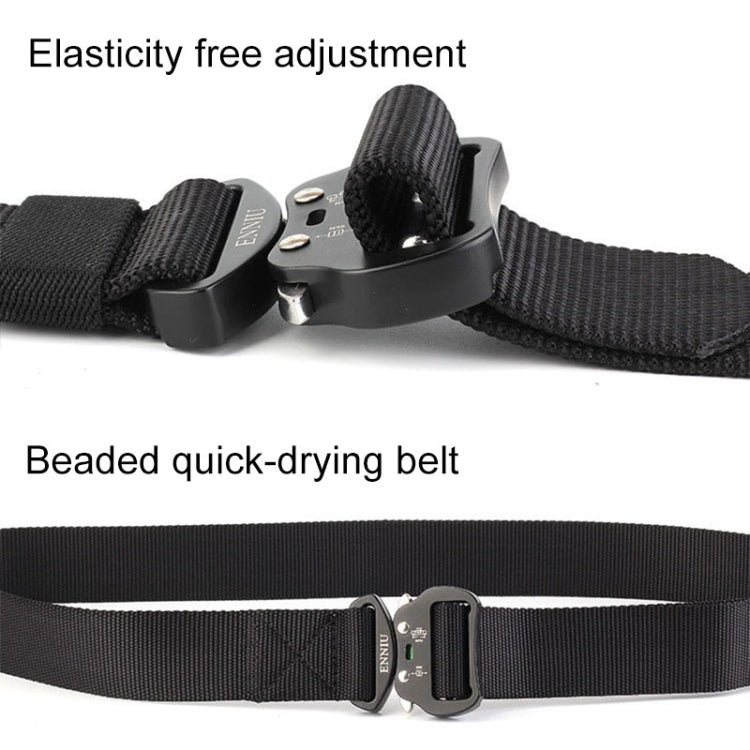 ENNIU 3.8cm Wide Aviation Aluminum Buckle Nylon Belt Adjustable Multifunction Training Belts (Black) - Belts by PMC Jewellery | Online Shopping South Africa | PMC Jewellery | Buy Now Pay Later Mobicred