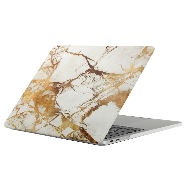 For 2016 New Macbook Pro 13.3 inch A1706 & A1708 Beige White Gold Texture Marble Pattern Laptop Water Decals PC Protective Case - MacBook Pro Cases by PMC Jewellery | Online Shopping South Africa | PMC Jewellery | Buy Now Pay Later Mobicred