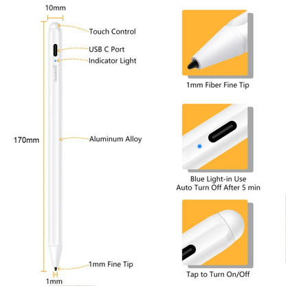 1.4-2.3mm Magnetic Design Superfine Nib Prevent Accidental Touch Handwritten Capacitive Screen Stylus Pen(White) - Stylus Pen by PMC Jewellery | Online Shopping South Africa | PMC Jewellery | Buy Now Pay Later Mobicred