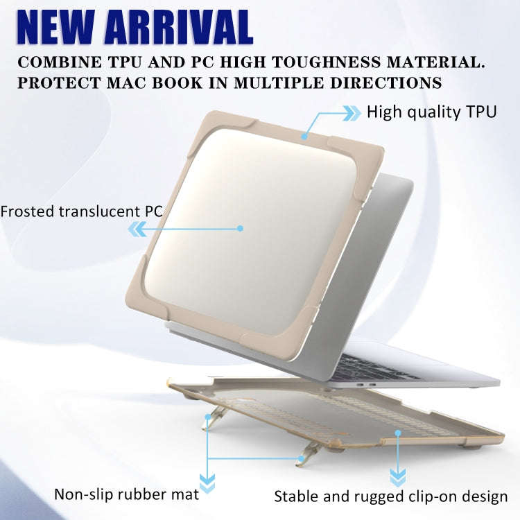 For MacBook Pro 13 inch 2022 & A2289 / A2251 / A2338 2020 PC + TPU Two Colors Laptop Protective Case(Gold) - MacBook Pro Cases by PMC Jewellery | Online Shopping South Africa | PMC Jewellery | Buy Now Pay Later Mobicred