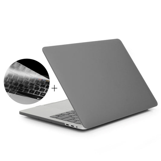 ENKAY Hat-Prince 2 in 1 Frosted Hard Shell Plastic Protective Case + US Version Ultra-thin TPU Keyboard Protector Cover for 2016 New MacBook Pro 13.3 inch without Touchbar (A1708)(Grey) - MacBook Pro Cases by ENKAY | Online Shopping South Africa | PMC Jewellery | Buy Now Pay Later Mobicred