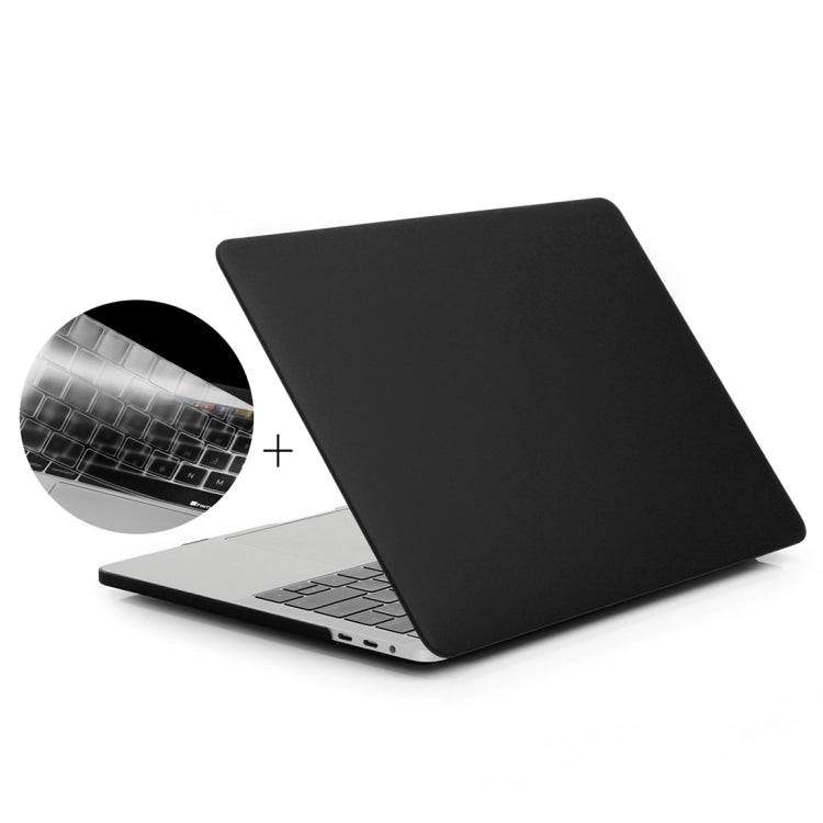 ENKAY Hat-Prince 2 in 1 Frosted Hard Shell Plastic Protective Case + US Version Ultra-thin TPU Keyboard Protector Cover for 2016 New MacBook Pro 15.4 inch with Touchbar (A1707)(Black) - MacBook Pro Cases by ENKAY | Online Shopping South Africa | PMC Jewellery | Buy Now Pay Later Mobicred