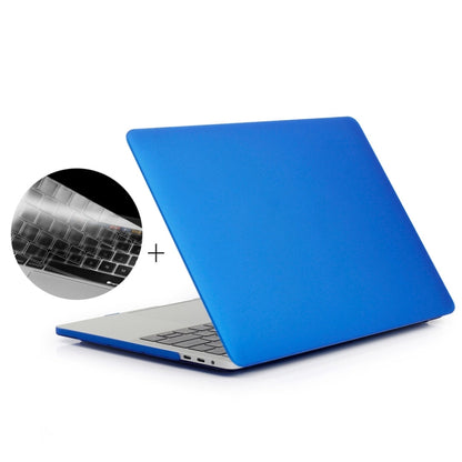 ENKAY Hat-Prince 2 in 1 Frosted Hard Shell Plastic Protective Case + Europe Version Ultra-thin TPU Keyboard Protector Cover for 2016 MacBook Pro 15.4 Inch with Touch Bar (A1707) (Dark Blue) - MacBook Pro Cases by ENKAY | Online Shopping South Africa | PMC Jewellery | Buy Now Pay Later Mobicred