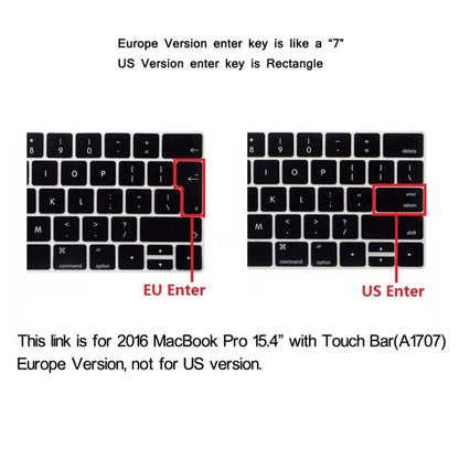 ENKAY Hat-Prince 2 in 1 Frosted Hard Shell Plastic Protective Case + Europe Version Ultra-thin TPU Keyboard Protector Cover for 2016 MacBook Pro 15.4 Inch with Touch Bar (A1707) (Red) - MacBook Pro Cases by ENKAY | Online Shopping South Africa | PMC Jewellery | Buy Now Pay Later Mobicred