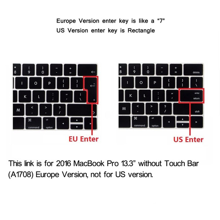 ENKAY Hat-Prince 2 in 1 Crystal Hard Shell Plastic Protective Case + Europe Version Ultra-thin TPU Keyboard Protector Cover for 2016 MacBook Pro 13.3 Inch without Touch Bar (A1708) (Black) - MacBook Pro Cases by ENKAY | Online Shopping South Africa | PMC Jewellery | Buy Now Pay Later Mobicred