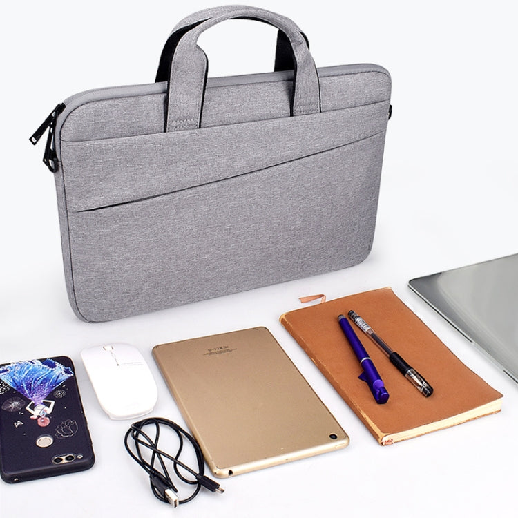 ST03S 13.3 inch Double Side Pockets Wearable Oxford Cloth Soft Handle Portable Laptop Tablet Bag(Deep Space Gray) - 13.3 inch by PMC Jewellery | Online Shopping South Africa | PMC Jewellery | Buy Now Pay Later Mobicred