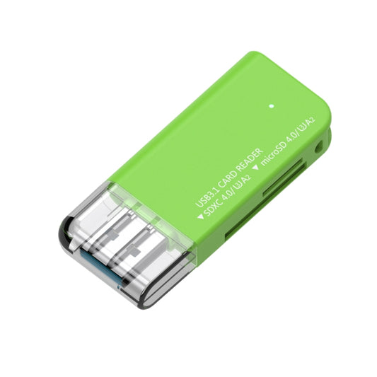 V30 / V60 / V90 USB3.1 Multifunction Card Reader Support SD / TF Card (Green) -  by PMC Jewellery | Online Shopping South Africa | PMC Jewellery | Buy Now Pay Later Mobicred