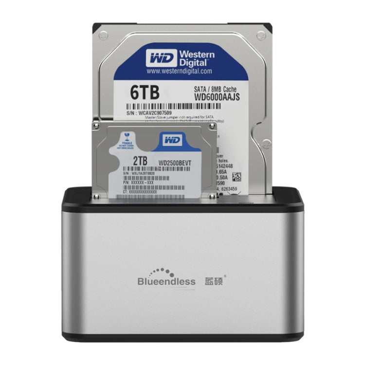 Blueendless 2.5 / 3.5 inch SATA USB 3.0 2 Bay Offline Copy Hard Drive Dock (UK Plug) - HDD Enclosure by Blueendless | Online Shopping South Africa | PMC Jewellery | Buy Now Pay Later Mobicred