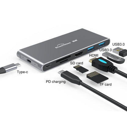 Blueendless 6 In 1 Multi-function Type-C / USB-C HUB Expansion Dock M.2 NGFF Solid State Drive - USB HUB by Blueendless | Online Shopping South Africa | PMC Jewellery | Buy Now Pay Later Mobicred