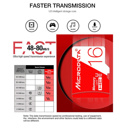 MICRODATA 128GB High Speed U3 Red and White TF(Micro SD) Memory Card - Micro SD Card by MiCRODATA | Online Shopping South Africa | PMC Jewellery | Buy Now Pay Later Mobicred