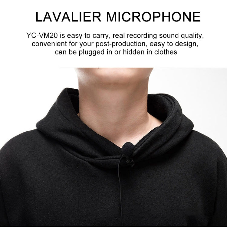 YICHUANG YC-VM20 3.5mm Port Video Recording Omnidirectional Lavalier Microphone, Cable Length: 6m - Microphone by YICHUANG | Online Shopping South Africa | PMC Jewellery | Buy Now Pay Later Mobicred