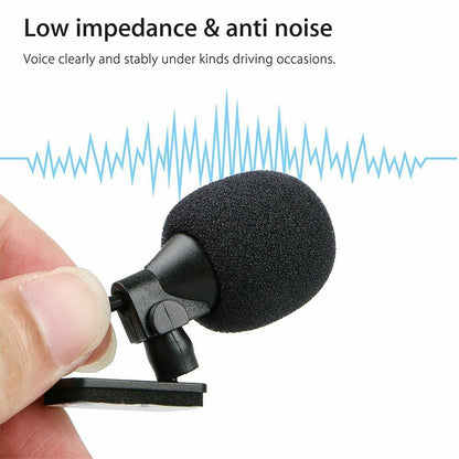 ZJ015MR Stereo 3.5mm Angle Head Plug Car Navigation DVD External Paste Microphone, Length: 3m - Microphone by PMC Jewellery | Online Shopping South Africa | PMC Jewellery