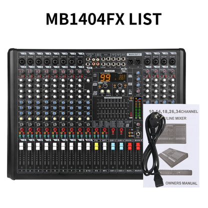 XTUGA B1404FX 14 Channels Bluetooth Audio Mixer Digital DJ Controller Sound Mixing Console (US Plug) - Live Sound Effects Processors by XTUGA | Online Shopping South Africa | PMC Jewellery | Buy Now Pay Later Mobicred