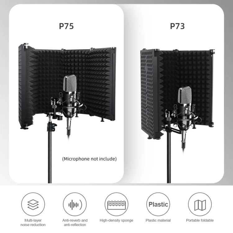 XTUGA P73 Foldable Recording Microphone Isolation Shield - Windshield by XTUGA | Online Shopping South Africa | PMC Jewellery | Buy Now Pay Later Mobicred