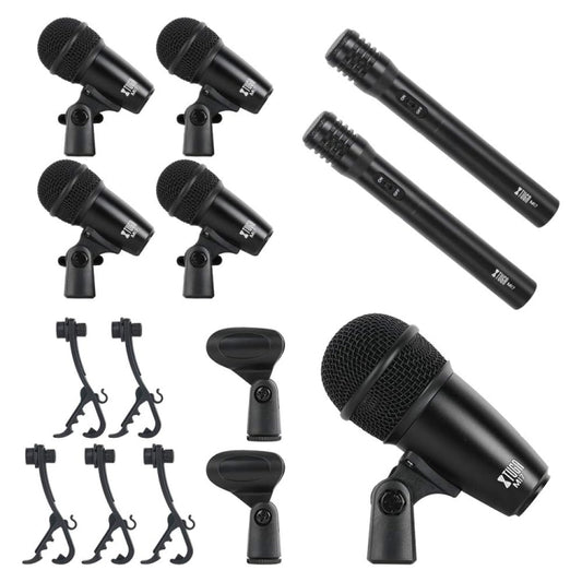 XTUGA MI7-G 7-Piece Wired Dynamic Drum Mic Kit Kick Bass Tom/Snare Cymbals Microphone Set - Microphone by XTUGA | Online Shopping South Africa | PMC Jewellery | Buy Now Pay Later Mobicred