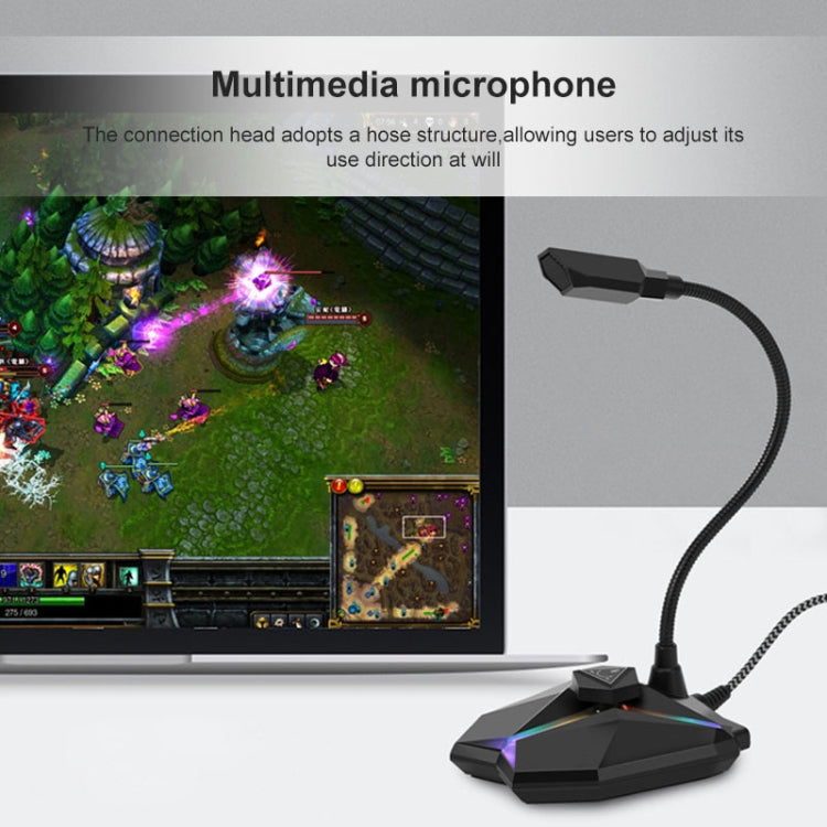 Yanmai G35 Adjustable Angle Omnidirectional Capacitive Gaming Microphone with RGB Colorful Lighting & Pluggable USB Cable, Cable Length: 1.35m - Microphone by Yanmai | Online Shopping South Africa | PMC Jewellery | Buy Now Pay Later Mobicred