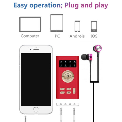 RK-C19 Live Broadcast Audio Headset Microphone Webcast Entertainment Streamer Sound Card for Phone, Computer PC(Red) - Microphone by PMC Jewellery | Online Shopping South Africa | PMC Jewellery | Buy Now Pay Later Mobicred