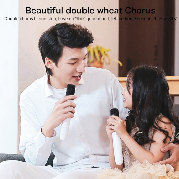 1 Pair Pure Wheat U7 PRO Wireless Karaoke Microphone(White) - Microphone by Huawei | Online Shopping South Africa | PMC Jewellery | Buy Now Pay Later Mobicred