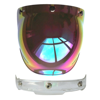 Soman Motorcycle Bubble Visor Open Face Helmet Visor Helmet Windshield Shield with Transparent Frame(Colour) - Helmets by SOMAN | Online Shopping South Africa | PMC Jewellery | Buy Now Pay Later Mobicred