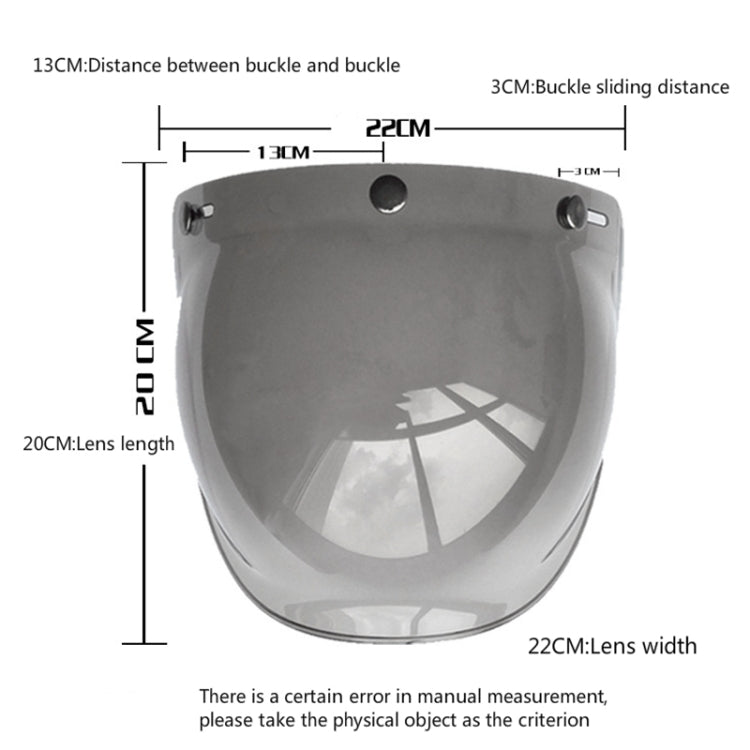 Soman Motorcycle Bubble Visor Open Face Helmet Visor Helmet Windshield Shield with Transparent Frame(Mirror) - Helmets by SOMAN | Online Shopping South Africa | PMC Jewellery | Buy Now Pay Later Mobicred