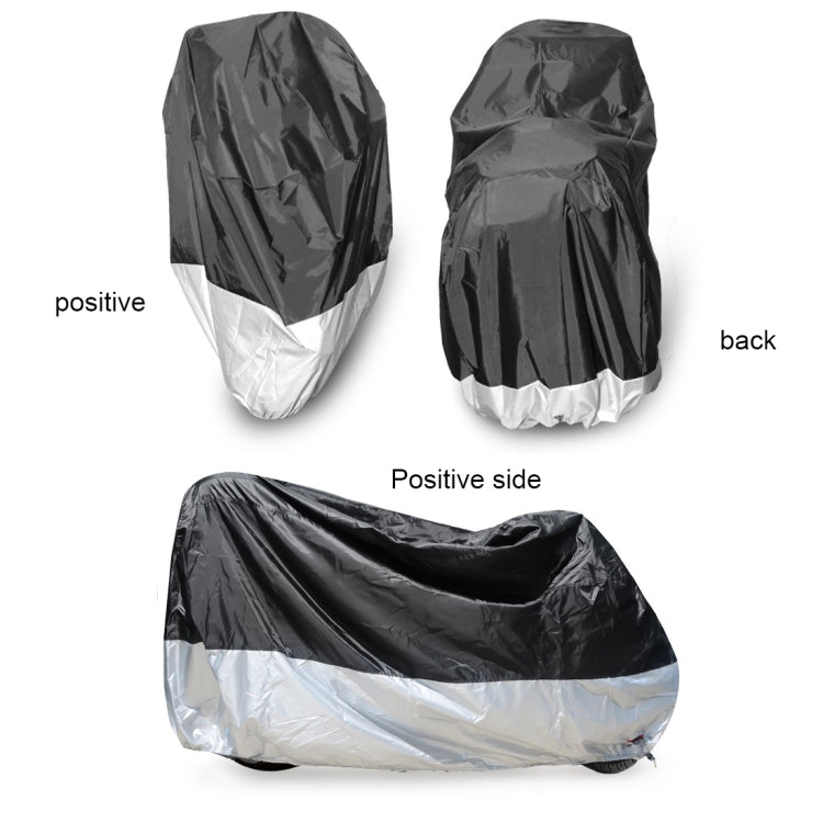 210D Oxford Cloth Motorcycle Electric Car Rainproof Dust-proof Cover, Size: XL (Black Silver) - Raincoat by PMC Jewellery | Online Shopping South Africa | PMC Jewellery | Buy Now Pay Later Mobicred