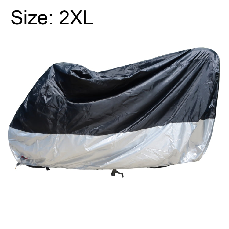 210D Oxford Cloth Motorcycle Electric Car Rainproof Dust-proof Cover, Size: XXL (Black Silver) - Raincoat by PMC Jewellery | Online Shopping South Africa | PMC Jewellery | Buy Now Pay Later Mobicred