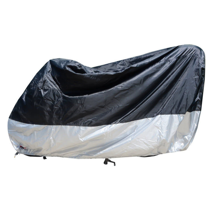 210D Oxford Cloth Motorcycle Electric Car Rainproof Dust-proof Cover, Size: XXL (Black Silver) - Raincoat by PMC Jewellery | Online Shopping South Africa | PMC Jewellery | Buy Now Pay Later Mobicred