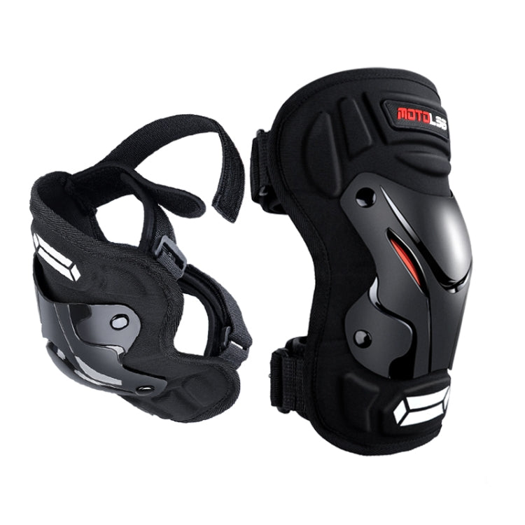 Motolsg 2 in 1 Elbow Pads Outdoor Sports Hiking Ski Motorcycle Bicycle Riding Protective Gear with Reflective Strip (Black) - Protective Gear by PMC Jewellery | Online Shopping South Africa | PMC Jewellery | Buy Now Pay Later Mobicred