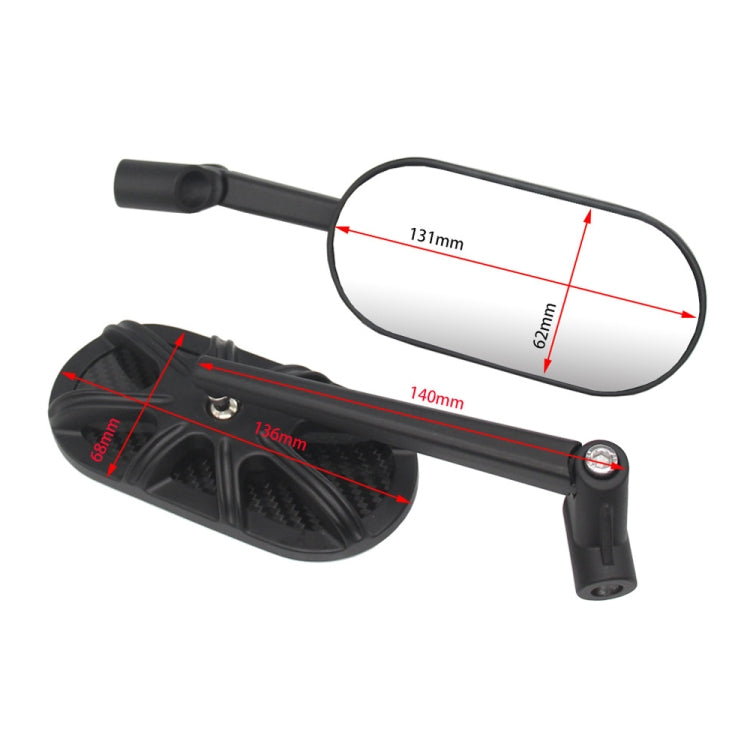 Motorcycle Side Mirror CNC Aluminum Alloy Carbon Fiber Reflective Rearview Mirror - Side Mirrors by PMC Jewellery | Online Shopping South Africa | PMC Jewellery | Buy Now Pay Later Mobicred