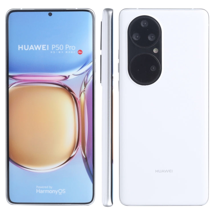 For Huawei P50 Pro Color Screen Non-Working Fake Dummy Display Model (White) - For Huawei by PMC Jewellery | Online Shopping South Africa | PMC Jewellery | Buy Now Pay Later Mobicred