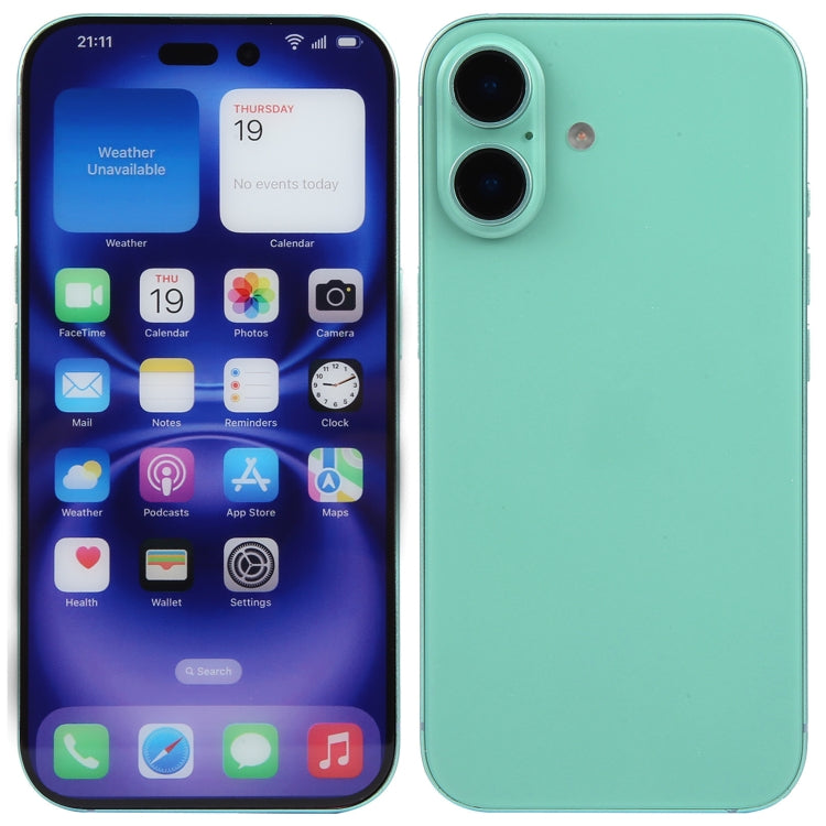 For iPhone 16 Color Screen Non-Working Fake Dummy Display Model (Teal) - For iPhone & iPad by PMC Jewellery | Online Shopping South Africa | PMC Jewellery | Buy Now Pay Later Mobicred