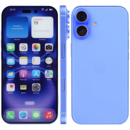 For iPhone 16 Color Screen Non-Working Fake Dummy Display Model (Ultramarine) - For iPhone & iPad by PMC Jewellery | Online Shopping South Africa | PMC Jewellery | Buy Now Pay Later Mobicred