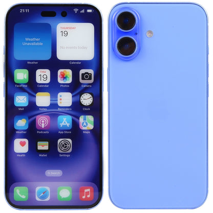 For iPhone 16 Plus Color Screen Non-Working Fake Dummy Display Model (Ultramarine) - For iPhone & iPad by PMC Jewellery | Online Shopping South Africa | PMC Jewellery | Buy Now Pay Later Mobicred